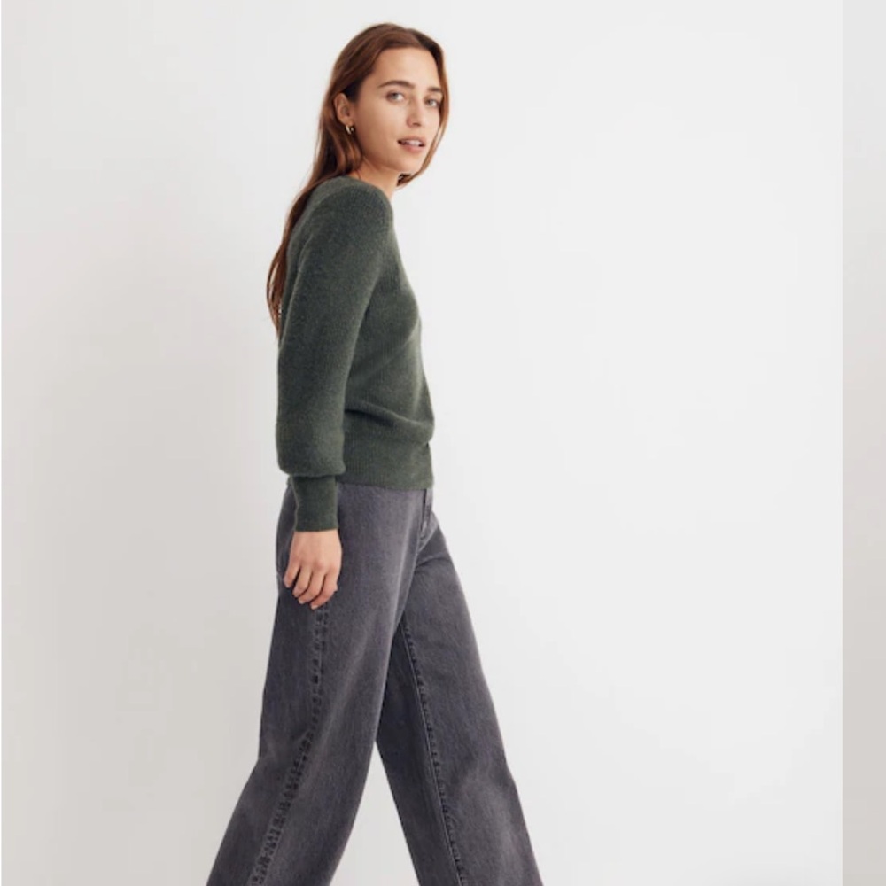 Madewell Melwood Square-Neck Pullover Sweater in Coziest Yarn - Picture 2 of 6